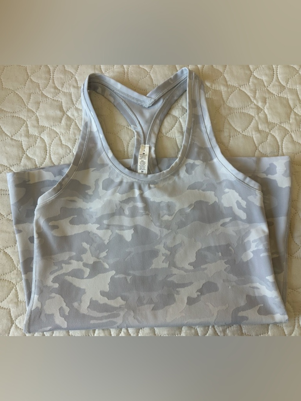 Lululemon Cool Racerback Tank Top Luxtreme- Incognito Camo - sz 8